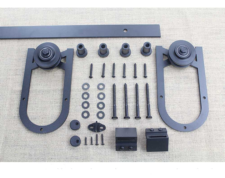 Carbon Steel Sliding Wood Barn Door Hardware Kit ADGY - 3409 - DoorDiscounter