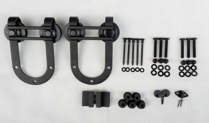 Carbon Steel Sliding Wood Barn Door Hardware Kit ADGJ - 3402 - DoorDiscounter
