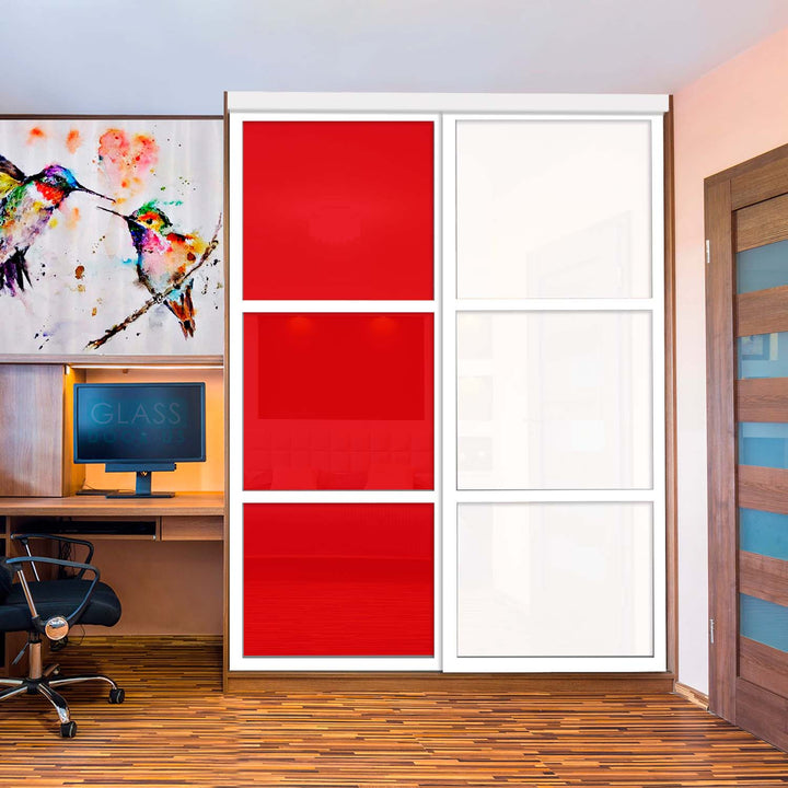 CLOSET DOOR WITH PAINTED GLASS CPG2 - 1771 - DoorDiscounter