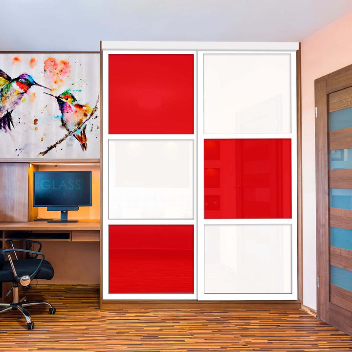 CLOSET DOOR WITH PAINTED GLASS CPG2 - 1771 - DoorDiscounter