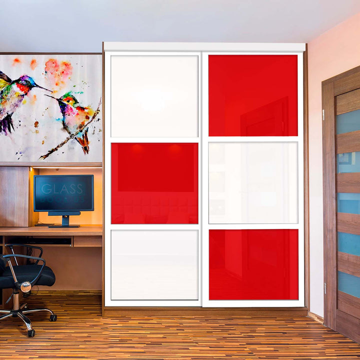 CLOSET DOOR WITH PAINTED GLASS CPG2 - 1771 - DoorDiscounter