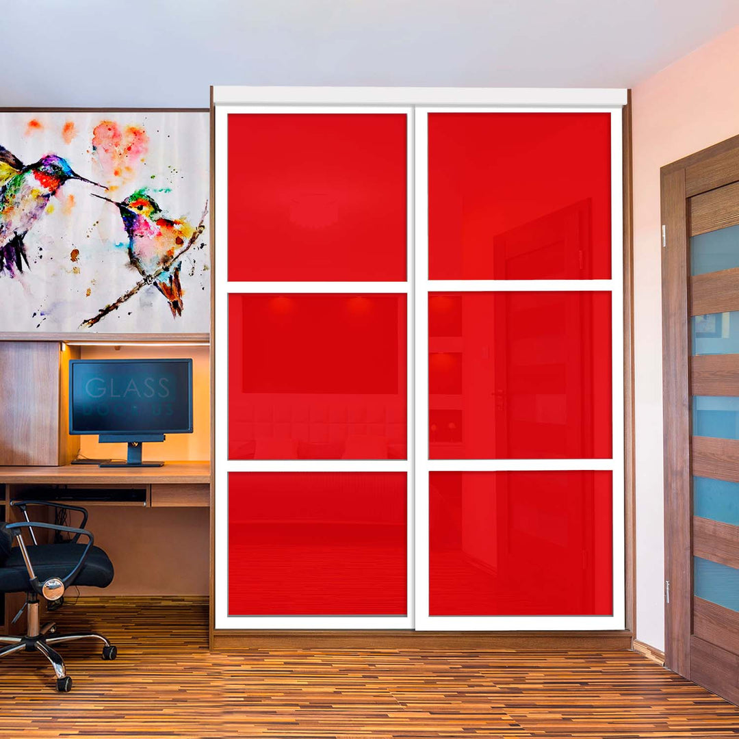 CLOSET DOOR WITH PAINTED GLASS CPG2 - 1771 - DoorDiscounter