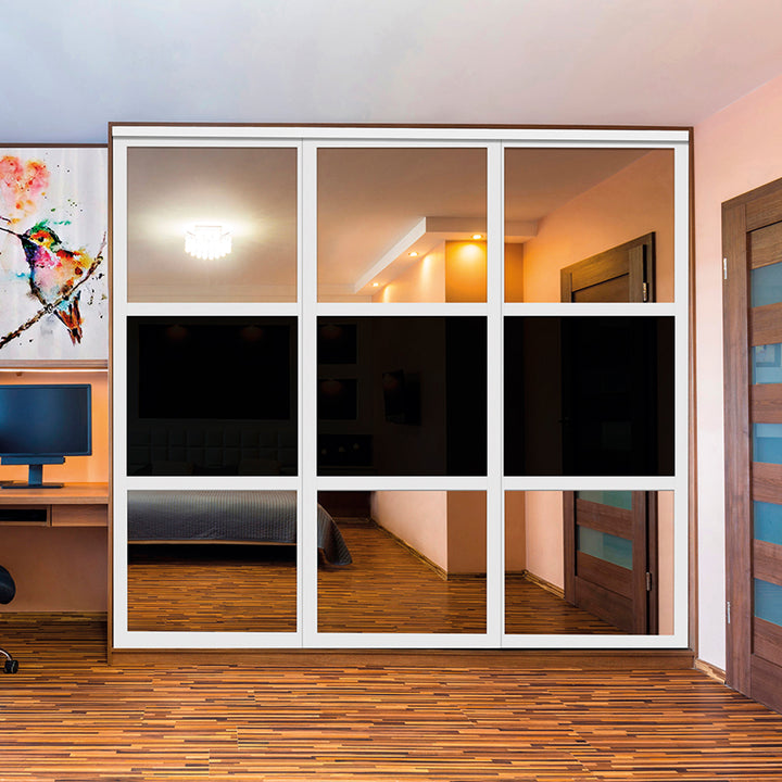 CLOSET DOOR WITH PAINTED GLASS CPG3 - 3775 - DoorDiscounter