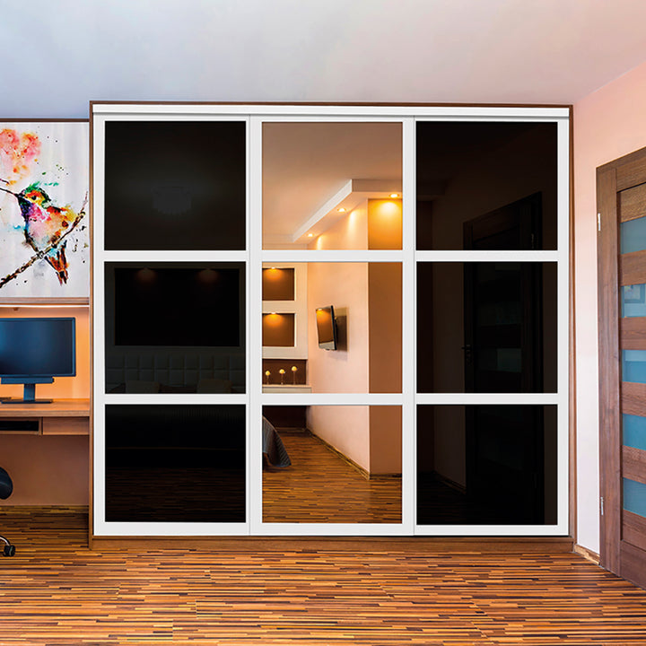 CLOSET DOOR WITH PAINTED GLASS CPG3 - 3775 - DoorDiscounter