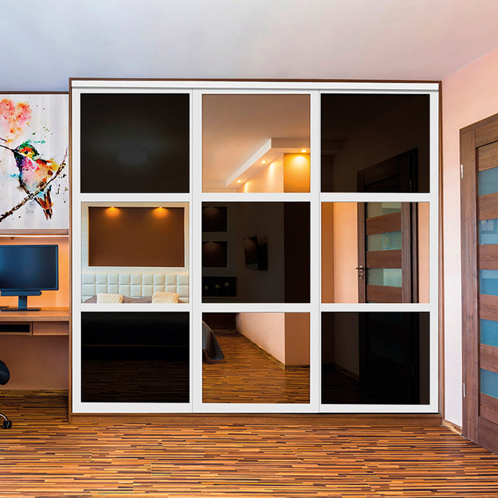 CLOSET DOOR WITH PAINTED GLASS CPG3 - 3775 - DoorDiscounter