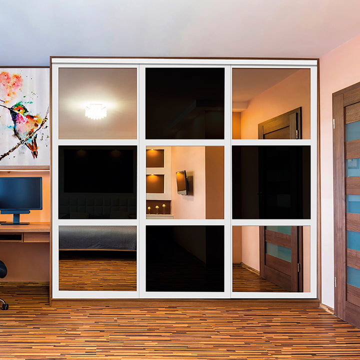 CLOSET DOOR WITH PAINTED GLASS CPG3 - 3775 - DoorDiscounter