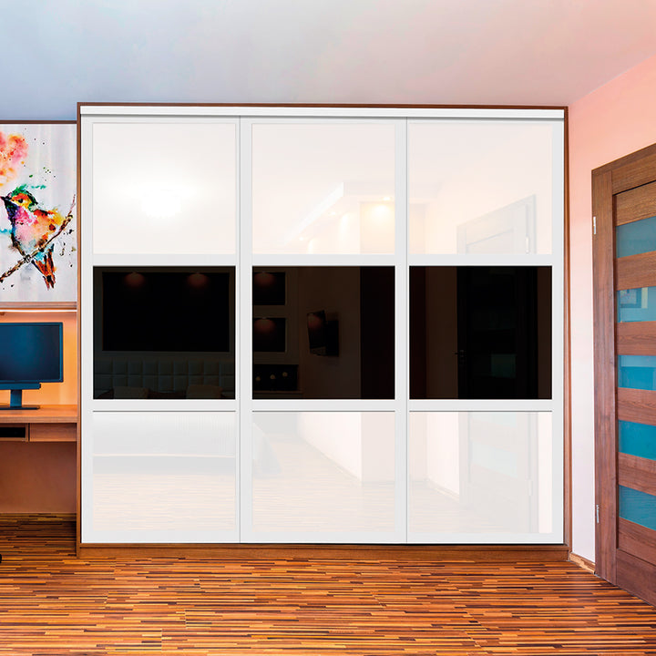 CLOSET DOOR WITH PAINTED GLASS CPG3 - 3774 - DoorDiscounter