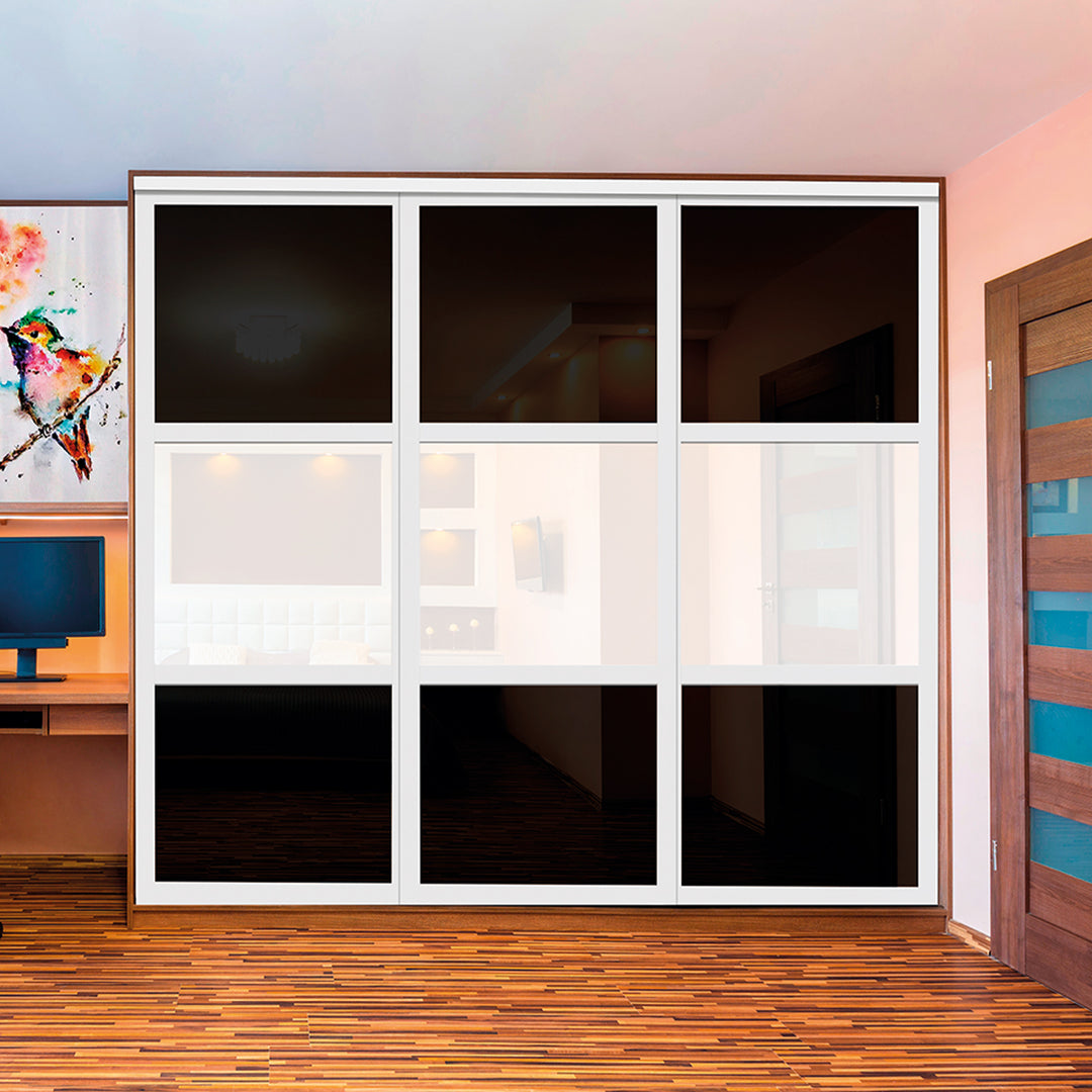 CLOSET DOOR WITH PAINTED GLASS CPG3 - 3774 - DoorDiscounter