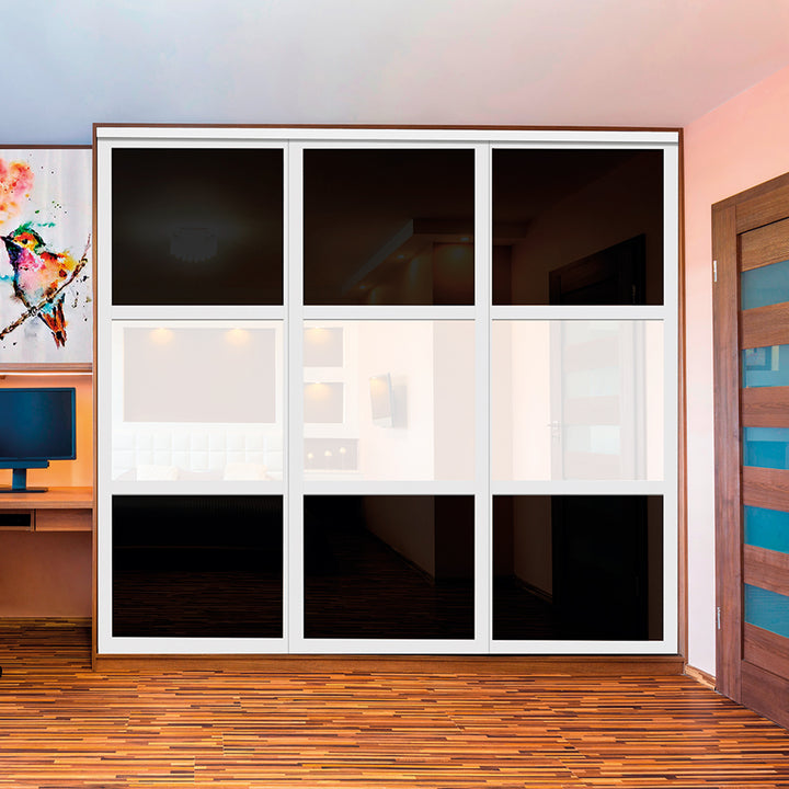 CLOSET DOOR WITH PAINTED GLASS CPG3 - 3774 - DoorDiscounter