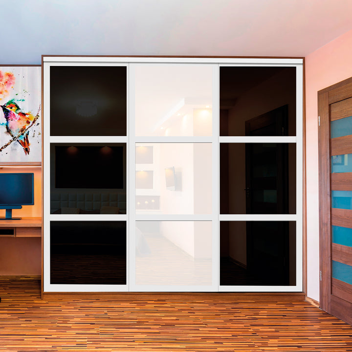 CLOSET DOOR WITH PAINTED GLASS CPG3 - 3774 - DoorDiscounter