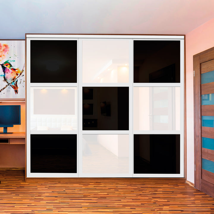 CLOSET DOOR WITH PAINTED GLASS CPG3 - 3774 - DoorDiscounter
