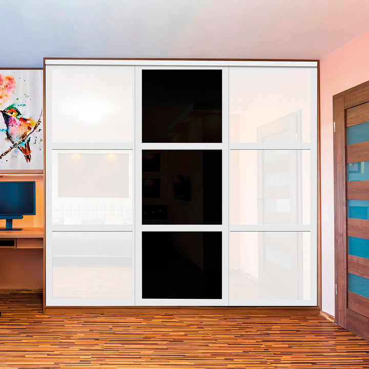 CLOSET DOOR WITH PAINTED GLASS CPG3 - 3774 - DoorDiscounter