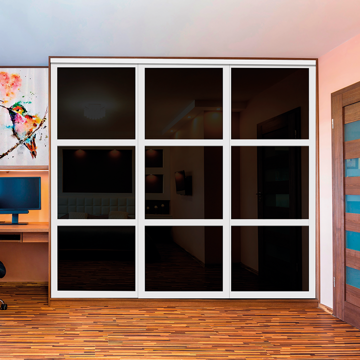 CLOSET DOOR WITH PAINTED GLASS CPG3 - 3777 - DoorDiscounter