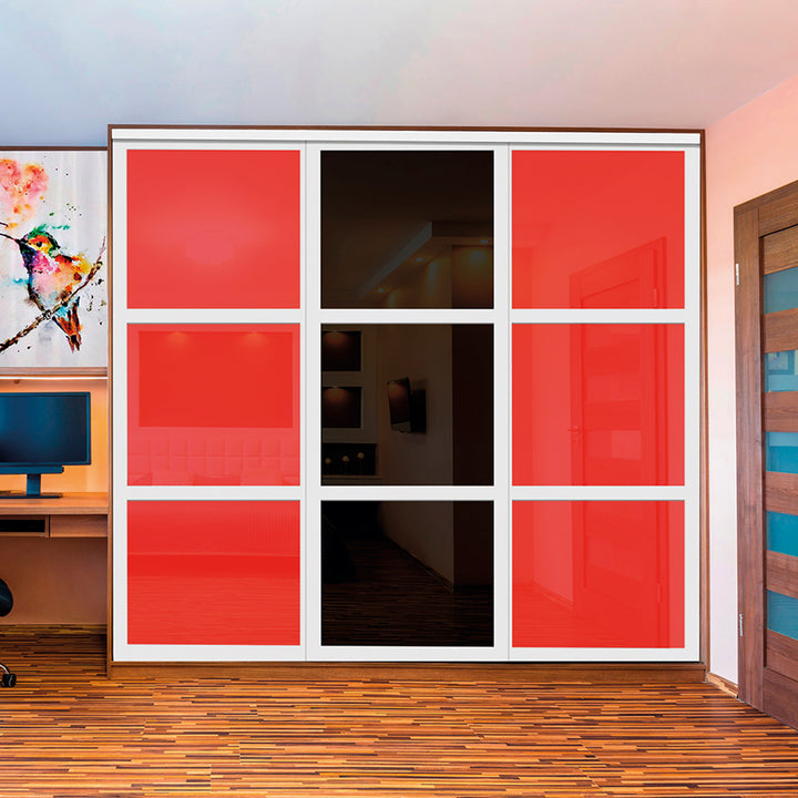 CLOSET DOOR WITH PAINTED GLASS CPG3 - 3777 - DoorDiscounter