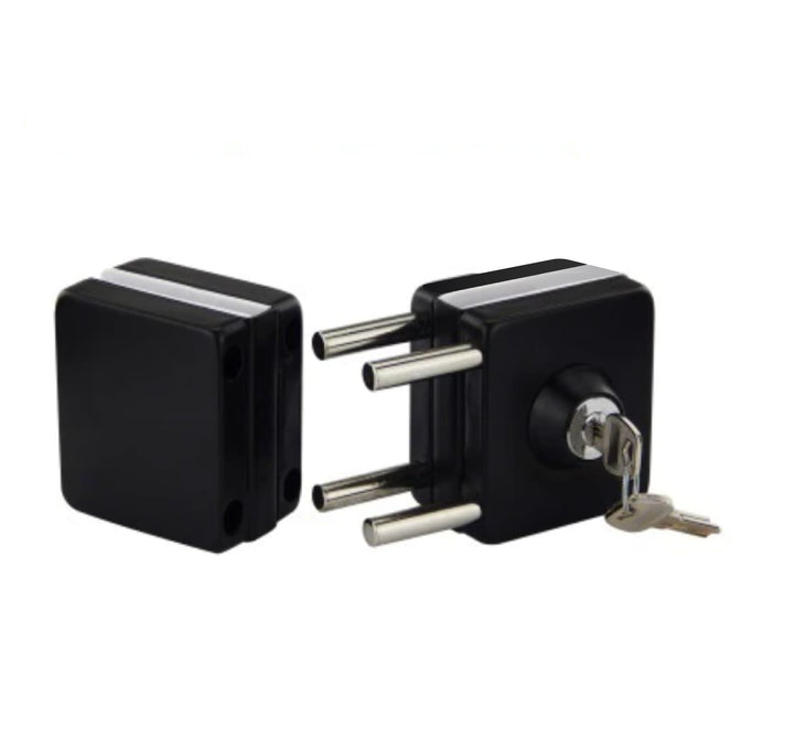Black Glass Door Center Lock BGDC - 3359 - DoorDiscounter