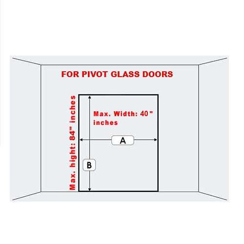 Frameless Glass Pivot Door With Self Closing Hinges Fgp1 - 1000 - DoorDiscounter