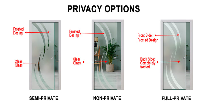 SLIDING POCKET GLASS DOOR WITH TRACK SYSTEM SPTS - 2522 - DoorDiscounter