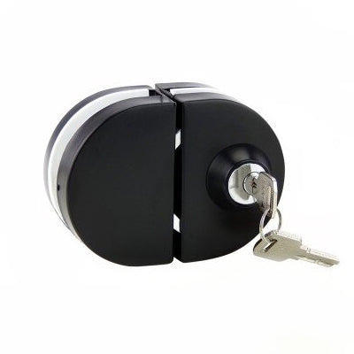 Stainless Steel Half Circle Entrance Frameless Glass Door Lock KNUW - 3184 - DoorDiscounter