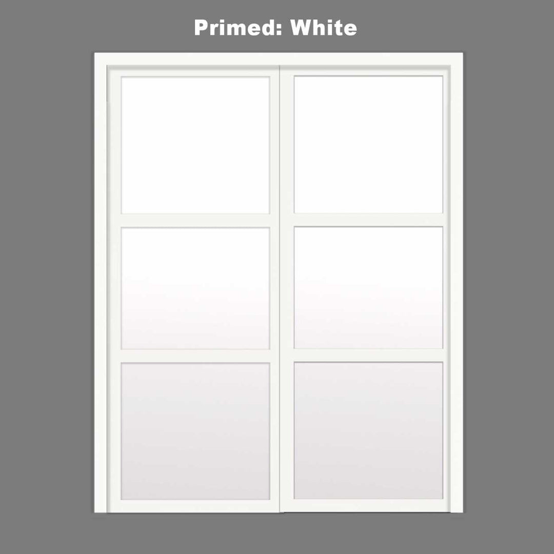 Mirrored Slim Line 2 Panel Bypass Closet Door with Mirror Insert SLMD - 1041 - DoorDiscounter