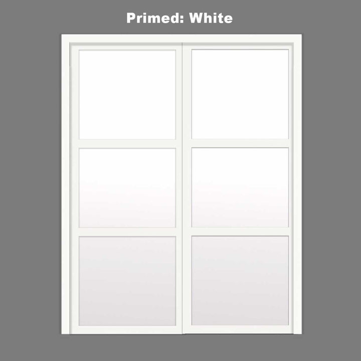 Mirrored Slim Line 2 Panel Bypass Closet Door with Mirror Insert SLMD - 1041 - DoorDiscounter