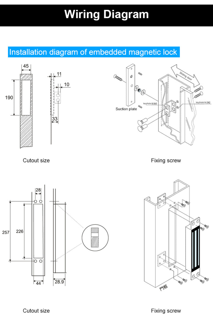 Electric Magnetic Lock for Tempered Glass Door BKML - 3177 - DoorDiscounter