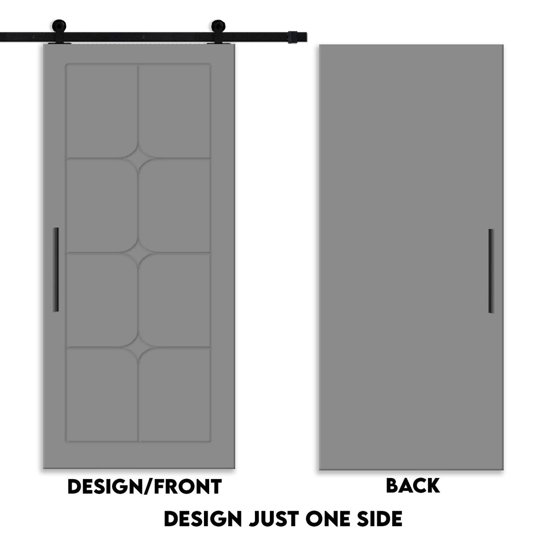 Modern Interior Flush Sliding Barn Door with CNC Router Design MICD - 1165 - DoorDiscounter