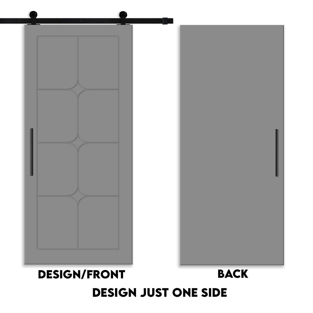 Modern Interior Flush Sliding Barn Door with CNC Router Design MICD - 1104 - DoorDiscounter