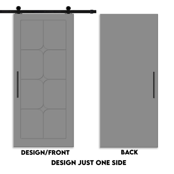 Modern Interior Flush Sliding Barn Door with CNC Router Design MICD - 1167 - DoorDiscounter