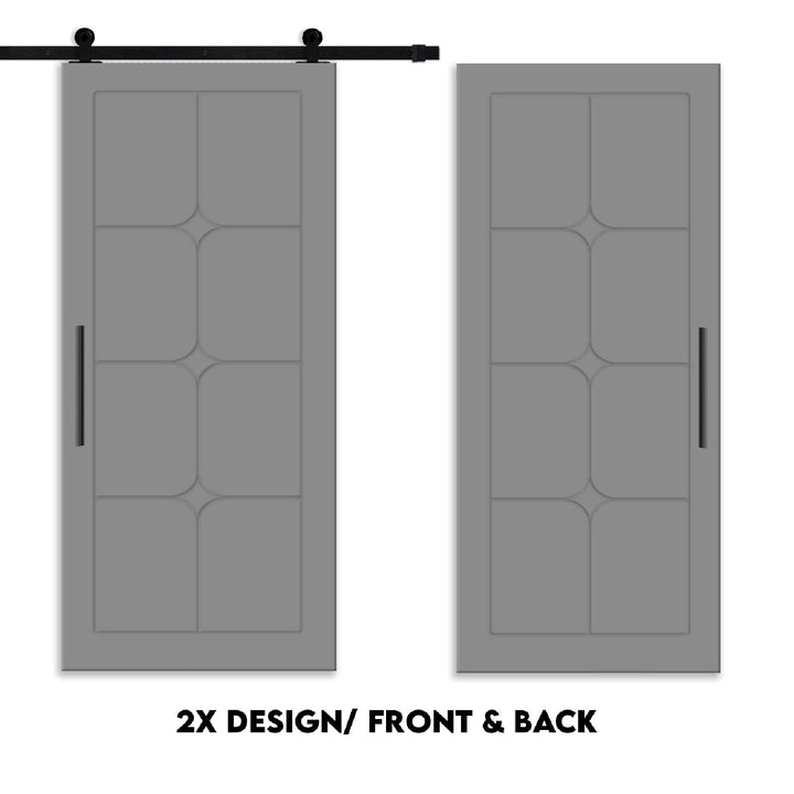 Modern Interior Flush Sliding Barn Door with CNC Router Design MICD - 1178 - DoorDiscounter