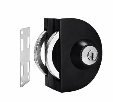 Stainless Steel Half Circle Entrance Frameless Glass Door Lock KNUW - 3184 - DoorDiscounter
