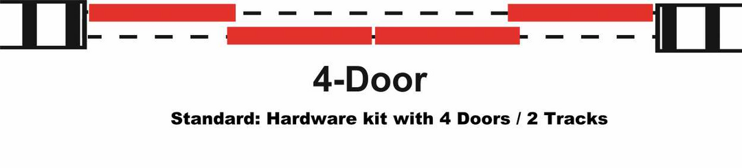 4 Leaf Mirror Effect Bypass Closet Door MEC4 - 0536 - DoorDiscounter