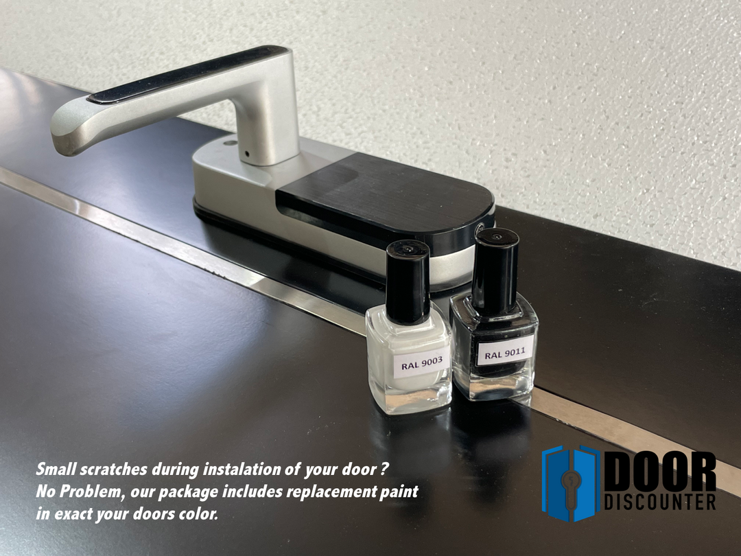 2 Leaf Bypass Sliding Closet Door with Modern Engraved Design & Hardware Kit 2SCD -0023 - DoorDiscounter