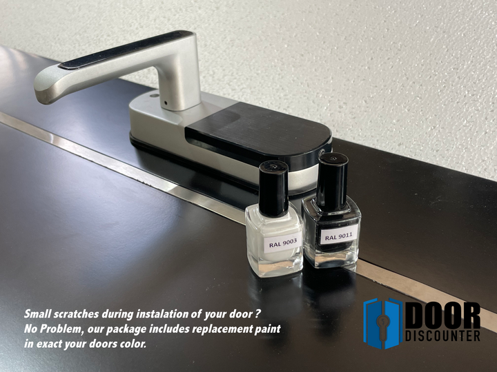 3 Leaf Bypass Sliding Closet Door with Modern Engraved Design & Hardware Kit 3SCD- 0122 - DoorDiscounter