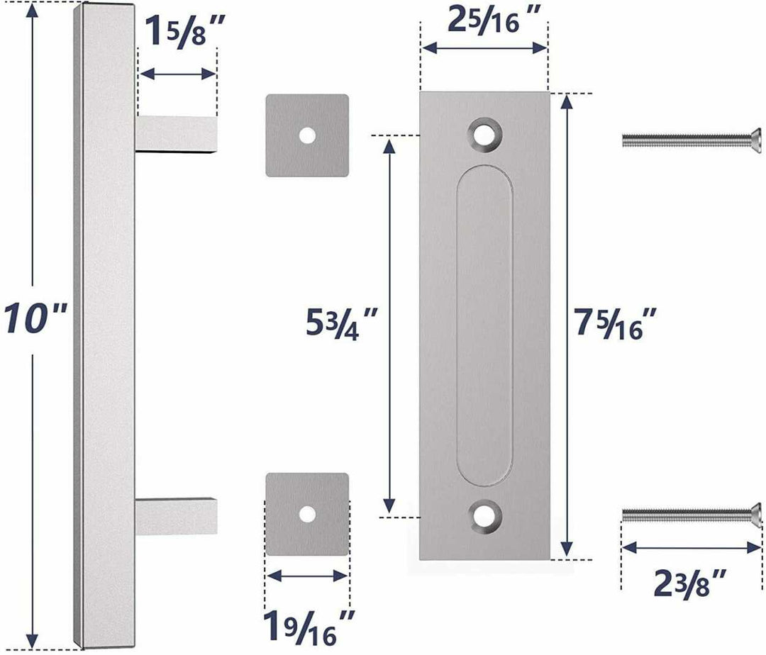 10" Inch Stainless Steel Handle for Wood Sliding Doors KNRB - 3143 - DoorDiscounter