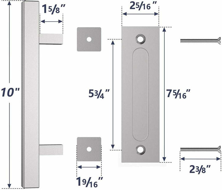 10" Inch Stainless Steel Handle for Wood Sliding Doors KNRB - 3143 - DoorDiscounter