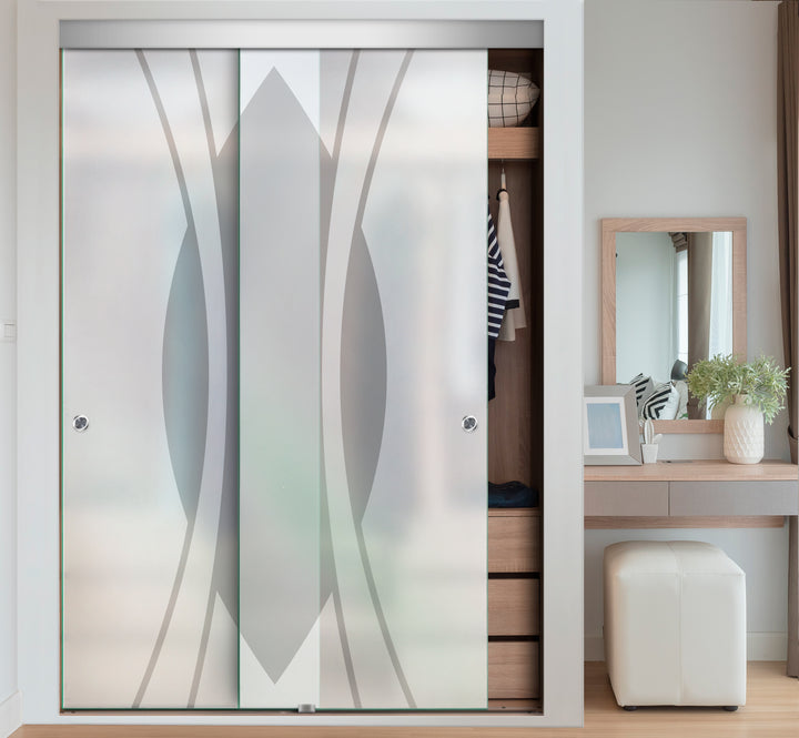 FRAMELESS CLOSET GLASS SLIDING BYPASS DOOR FSGD - 2417 - DoorDiscounter