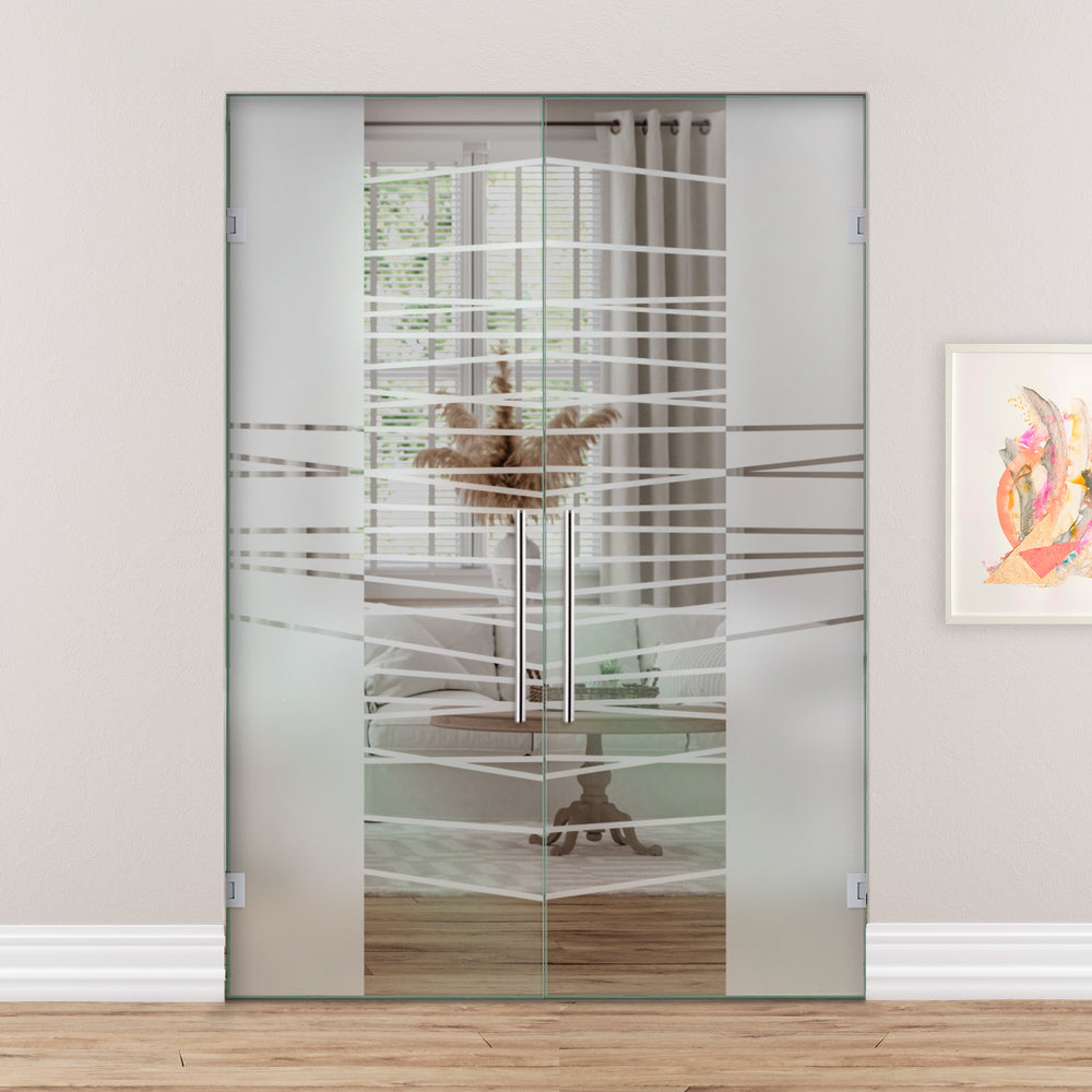Double Swing Glass Door SGD2  - 2153 - DoorDiscounter
