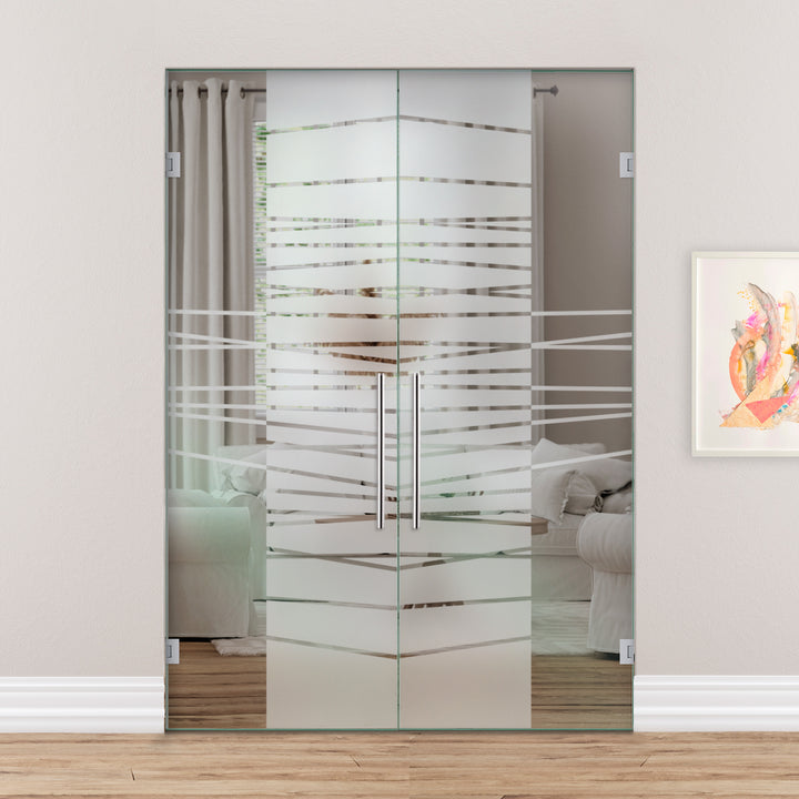 Double Swing Glass Door SGD2  - 2153 - DoorDiscounter