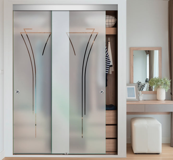 FRAMELESS CLOSET GLASS SLIDING BYPASS DOOR FSGD - 2408 - DoorDiscounter