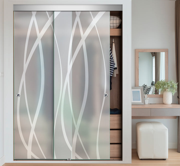FRAMELESS CLOSET GLASS SLIDING BYPASS DOOR FSGD - 2416 - DoorDiscounter