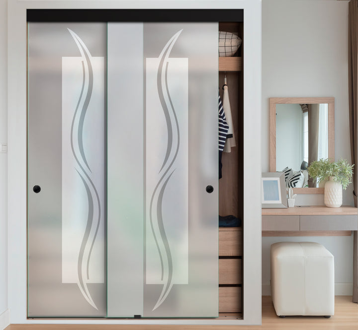 FRAMELESS CLOSET GLASS SLIDING BYPASS DOOR FSGD - 2863 - DoorDiscounter