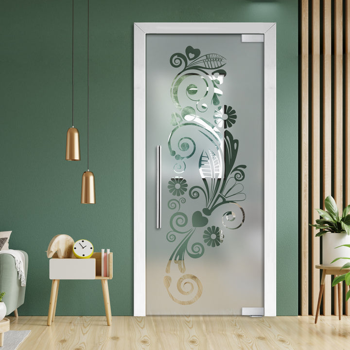 Frameless Glass Pivot Door with Self Closing Hinges FGP1 - 1968 - DoorDiscounter