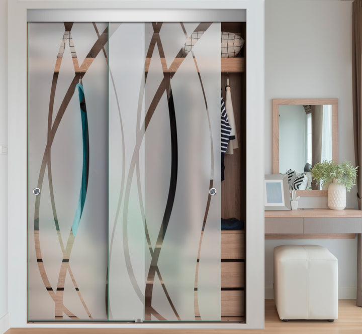 FRAMELESS CLOSET GLASS SLIDING BYPASS DOOR FSGD - 2416 - DoorDiscounter