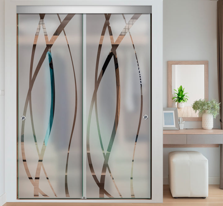 FRAMELESS CLOSET GLASS SLIDING BYPASS DOOR FSGD - 2416 - DoorDiscounter