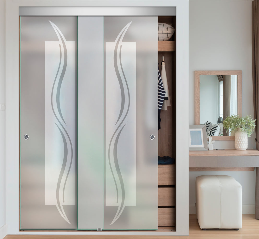 FRAMELESS CLOSET GLASS SLIDING BYPASS DOOR FSGD - 2863 - DoorDiscounter