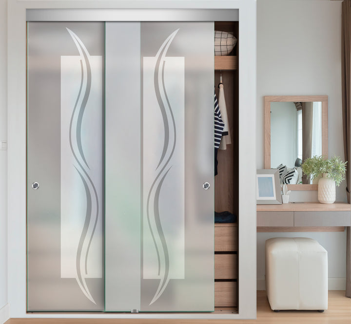 FRAMELESS CLOSET GLASS SLIDING BYPASS DOOR FSGD - 2863 - DoorDiscounter