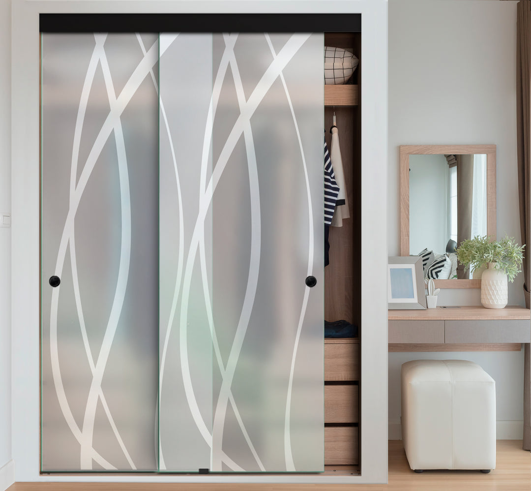 FRAMELESS CLOSET GLASS SLIDING BYPASS DOOR FSGD - 2416 - DoorDiscounter