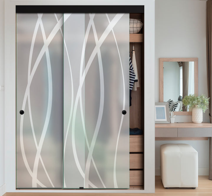 FRAMELESS CLOSET GLASS SLIDING BYPASS DOOR FSGD - 2416 - DoorDiscounter