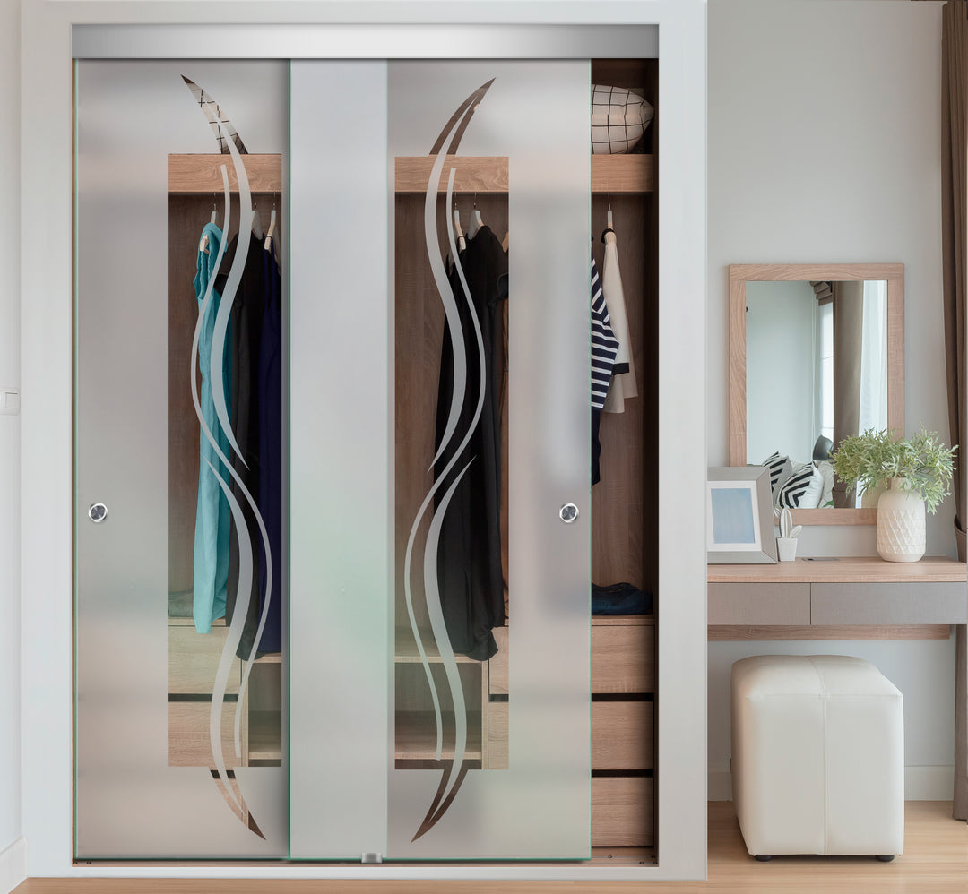 FRAMELESS CLOSET GLASS SLIDING BYPASS DOOR FSGD - 2863 - DoorDiscounter