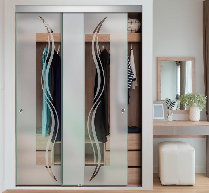 FRAMELESS CLOSET GLASS SLIDING BYPASS DOOR FSGD - 2863 - DoorDiscounter